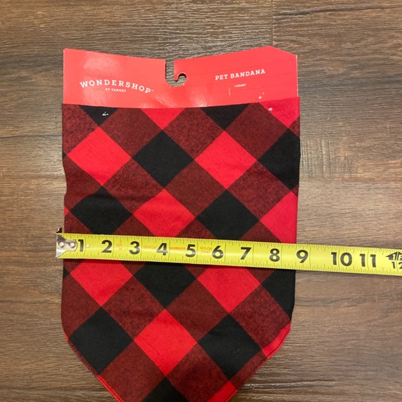 NEW BUFFALO CHECK PET DOG RED PLAID BANDANA HOLIDAY TARTAN DRESS SHIRT CLOTHES - Picture 5 of 9